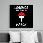 printfashion Naruto szülinap - Március - Vászonkép - Fekete (6653829)