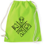 printfashion Trónok harca klánok - Sportzsák, Tornazsák - Limezöld (326817)