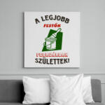 printfashion Festő szülinapja február színes - Vászonkép - Fehér (6638394)