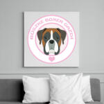 printfashion Büszke gazdi: Boxer - Vászonkép - Fehér (6628794)