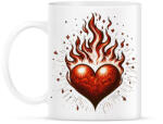printfashion Lángoló Szív - Bögre - Fehér (15945035)