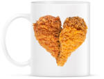 printfashion Rántott csirkecomb szív - Bögre - Fehér (11412149)