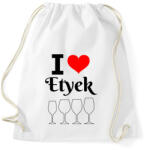 printfashion I love Etyek - Sportzsák, Tornazsák - Fehér (10734040)