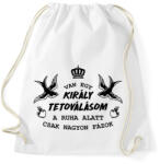 printfashion Van egy király tetoválásom - Sportzsák, Tornazsák - Fehér (12603188)