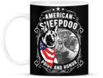 printfashion Amerikai juhászkutya - Bögre - Fekete (792076)