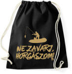 printfashion Ne zavarj horgászom - Sportzsák, Tornazsák - Fekete (4702641)