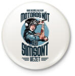 printfashion Sose becsülj alá egy motors nőt - Simson - Kitűző, hűtőmágnes - Fehér (4344784)