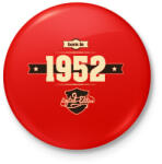 printfashion born-in-1952-cream-choco - Kitűző, hűtőmágnes - Piros (3107845)