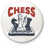 printfashion Sakk - Chess - Kitűző, hűtőmágnes - Fehér (7315010)