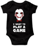 printfashion I want to play a game - Baba Body - Fekete (1874070)
