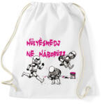 printfashion Hülyéskedj ne háborúzz - starwars paródia - Sportzsák, Tornazsák - Fehér (4132695)