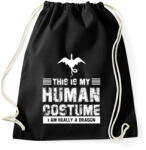 printfashion Igazából egy sárkány vagyok - Sportzsák, Tornazsák - Fekete (13737824)