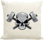 printfashion Skull Hammer - Párnahuzat, Díszpárnahuzat - Lenvászon (862922)
