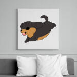 printfashion Tacskó (fekete cser) - Vászonkép - Fehér (13884305)