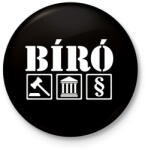 printfashion BÍró - Kitűző, hűtőmágnes - Fekete (3099016)