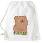 printfashion Be happy quokka - Sportzsák, Tornazsák - Fehér (13946469)