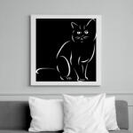 printfashion Cat - Vászonkép - Fehér (14877474)