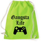 printfashion Gangsta Life - Sportzsák, Tornazsák - Limezöld (412948)