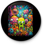 printfashion Cute Monsters - Kitűző, hűtőmágnes - Fekete (15882262)