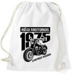 printfashion Régi motoros-Egyedi évszámmal - Sportzsák, Tornazsák - Fehér (16583496)