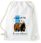 printfashion Ló nélkül lehet élni - Sportzsák, Tornazsák - Fehér (7490485)