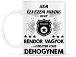 printfashion Élvezem, hogy rendőr vagyok - Bögre - Fehér (7696443)