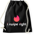printfashion Tinder: I Swipe Right - Sportzsák, Tornazsák - Fekete (2627051)