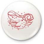 printfashion Rózsás nőnap - Kitűző, hűtőmágnes - Fehér (12637275)