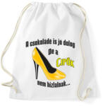 printfashion a csokoládé is. . . - Sportzsák, Tornazsák - Fehér (2081616)