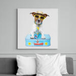 printfashion Jack Russel póló - Vászonkép - Fehér (6624355)