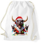 printfashion Karácsonyi rocker tirex gitárral - karácsonyi dinoszaurusz - Sportzsák, Tornazsák - Fehér (15226095)