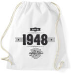 printfashion born-in-1948-(dark&lightgrey) - Sportzsák, Tornazsák - Fehér (468405)