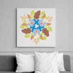 printfashion Népi motívumos mandala - Vászonkép - Fehér (13536147)