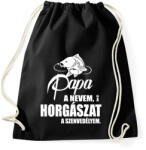 printfashion Papa a nevem. . . - Sportzsák, Tornazsák - Fekete (971257)
