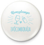 printfashion Keresztanyu ivócimborája - Kitűző, hűtőmágnes - Fehér (7112997)