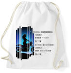 printfashion Lelkem a szabadsággal táncolt, minden percben éltem, szívem a motoromhoz láncolt, hogy sebes tűzben égjen. - Sportzsák, Tornazsák - Fehér (16413036)