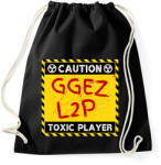 printfashion CAUTION - TOXIC PLAYER - Sportzsák, Tornazsák - Fekete (15858438)