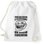 printfashion Nem akartam félbeszakítani. . . - Sportzsák, Tornazsák - Fehér (3621536)