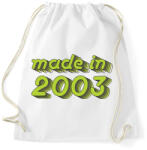 printfashion made-in-2003-green-grey - Sportzsák, Tornazsák - Fehér (489132)
