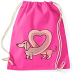 printfashion szerelmes tacsi - Sportzsák, Tornazsák - Fukszia (15634414)