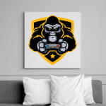 printfashion Gorilla Gamer - Vászonkép - Fehér (6635086)