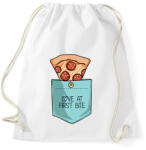 printfashion Pizzás zseb - Sportzsák, Tornazsák - Fehér (13140282)