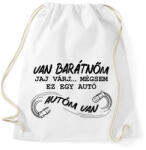 printfashion Autó barátnő - Sportzsák, Tornazsák - Fehér (12900876)