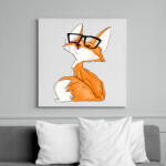 printfashion szemcsis róka - Vászonkép - Fehér (6630862)