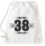 printfashion b-day-38-dark-lightgrey - Sportzsák, Tornazsák - Fehér (510913)