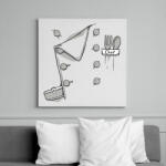 printfashion Konyhafőnök - Vászonkép - Fehér (6630973)