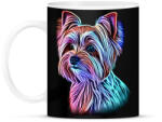 printfashion Színes yorkshire terrier kutya - Bögre - Fekete (13379569)