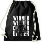 printfashion Winner Winner Chicken Dinner - Sportzsák, Tornazsák - Fekete (453549)