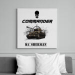 printfashion m4 sherman - Vászonkép - Fehér (6627645)