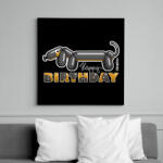 printfashion Lufitacskó Happy birthday felirattal - Vászonkép - Fekete (13419264)